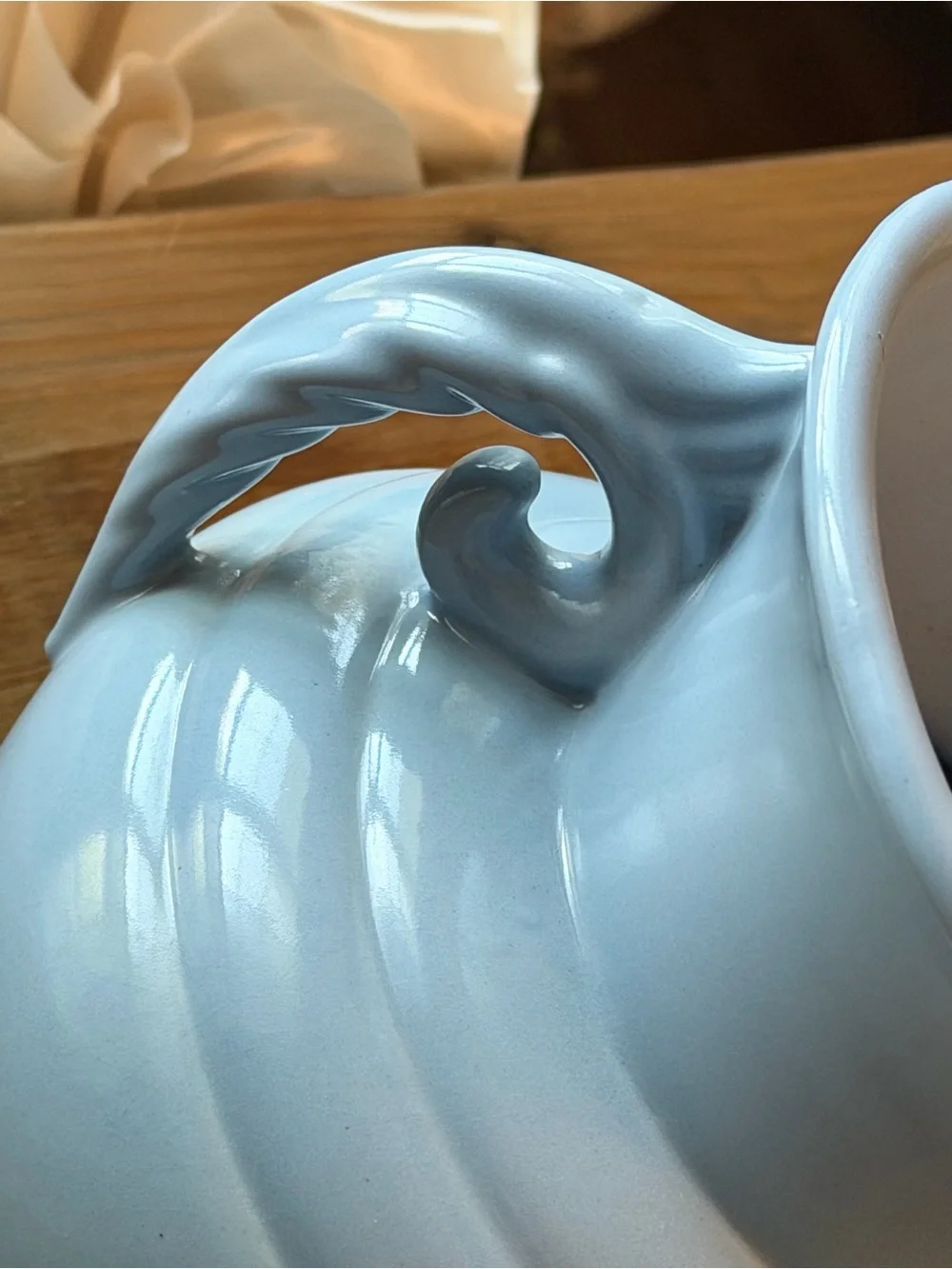 Vintage 30’s Powder Blue Abington Pottery Vase. Art Deco | Stamped | Numbered